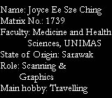 Joyce Ee Sze Ching